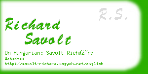 richard savolt business card